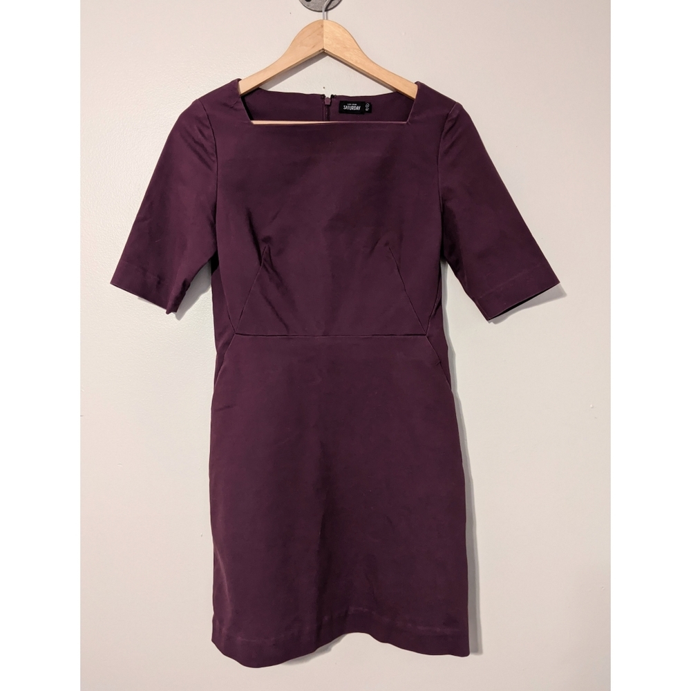 Kate Spade Saturday Purple Plum Slash Pocket Dress